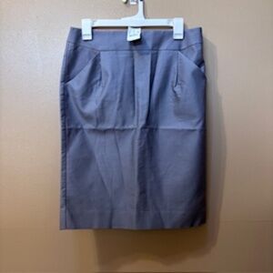 J.Crew Gray Pencil Skirt Back Zip  Size 8 NWT